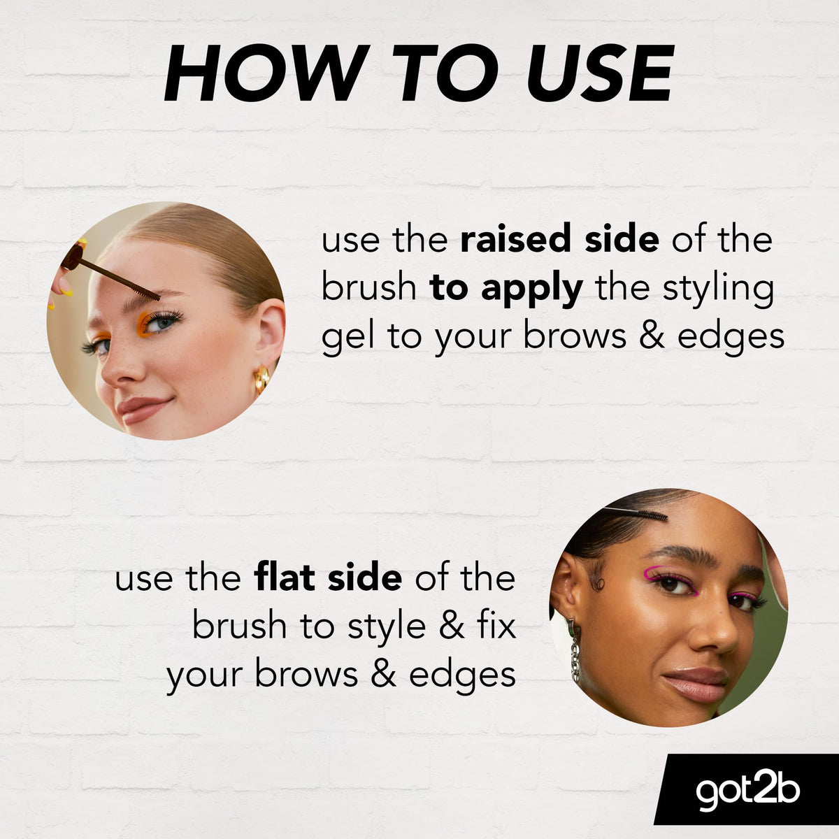 got2b Glued 4 Brows and Edges, Screaming Hold Brow Gel, Clear, 16ml