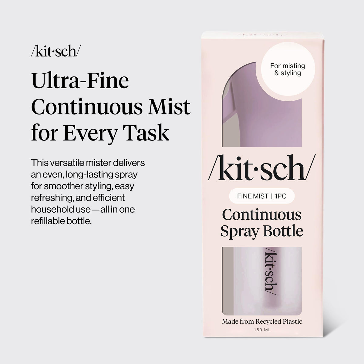 Kitsch Fine Mist Spray Bottle for Hair 150 ml - Terracotta