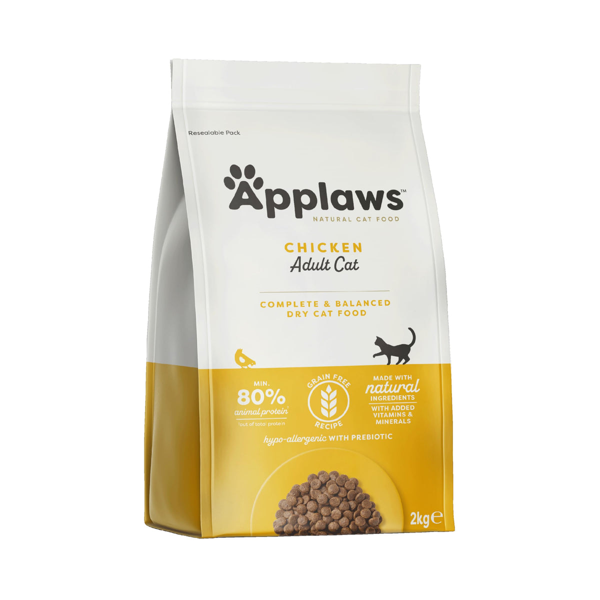 Applaws Complete and Grain Free Dry Kitten Food, Kitten Chicken for all Cats, 2 kg Bag (Pack of 3)