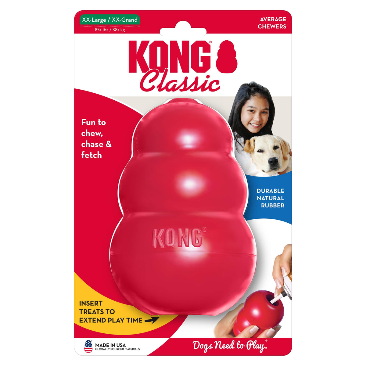 KONG Classic Stuffable Dog Toy, For Medium Dogs