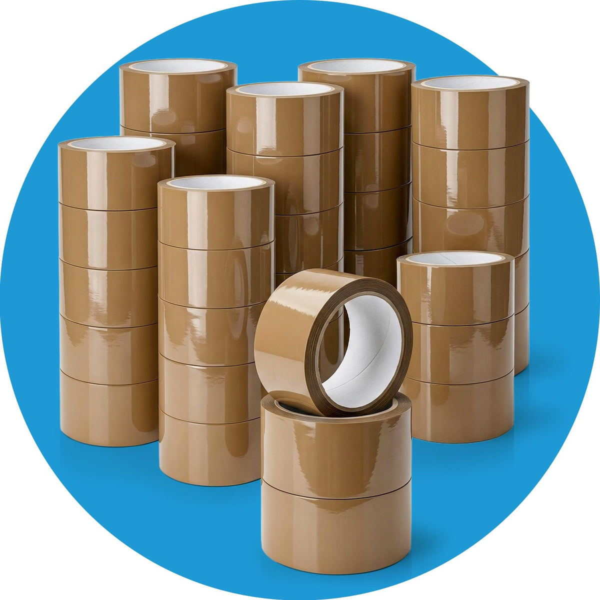 Packaging Tape, Industrial Brown Parcel Tape 3 Rolls With Low Noise - 48mm X 66m, Secure Sticky Brown Tape For Box Packaging, Moving Boxes, Packing Tape Strong For Moving House (3 rolls)