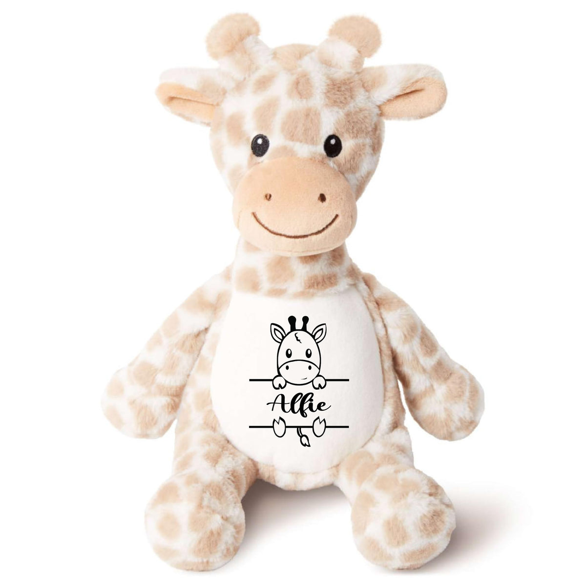 Crafted Memories - Personalised Teddy | Velveteen Bunny Soft Toy | Customisable Name for Newborns | Keepsake for Boys & Girls | Baby Shower Item | Pink Initial | Grey or White, 20-23cm