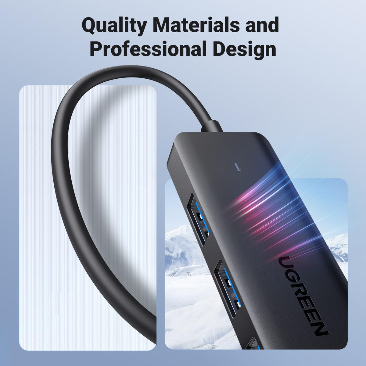 UGREEN USB Hub 3.0, USB Splitter 4 Port Ultra Slim with 5Gbps Data Transfer