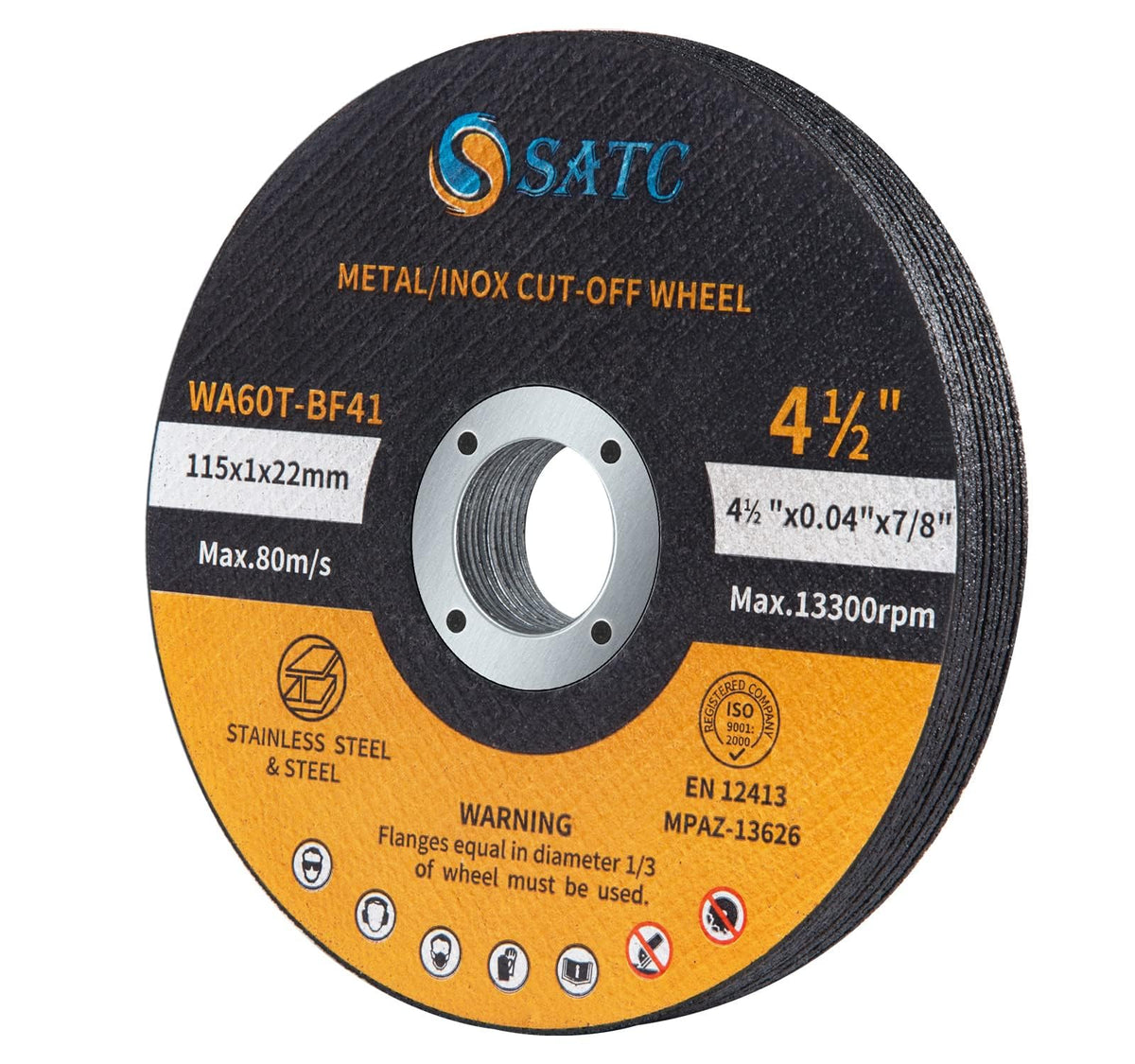 SATC 115mm Cutting Discs 50-Peice for Angle Grinder Durable Metal Cutting Disc Ultra Thin 1mm for Fast & Precise Cutting of Steel, Iron, Aluminum, & Ferrous Metals