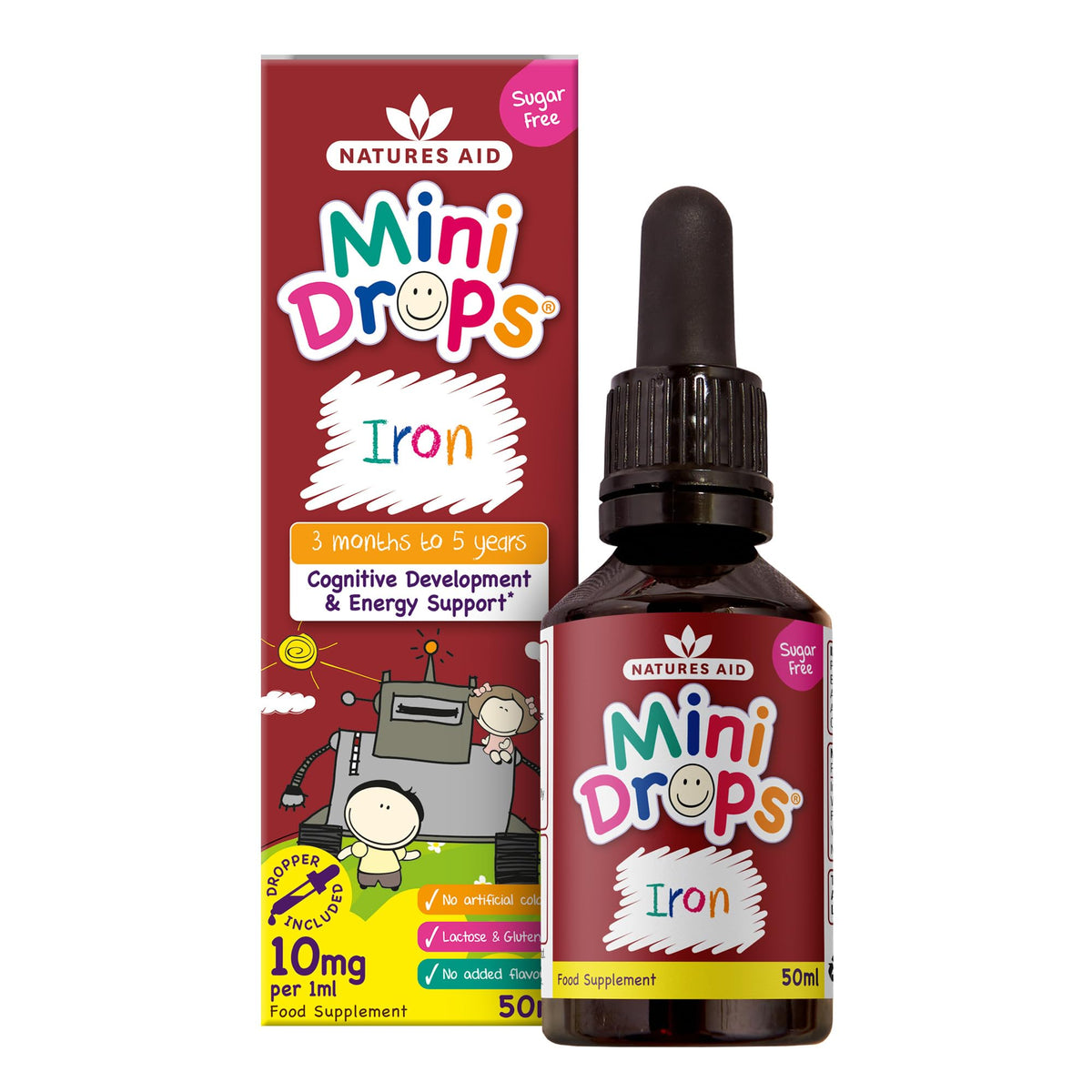 Natures Aid Mini Drops Multi-Vitamin for Babies, Kids & Children 50ml