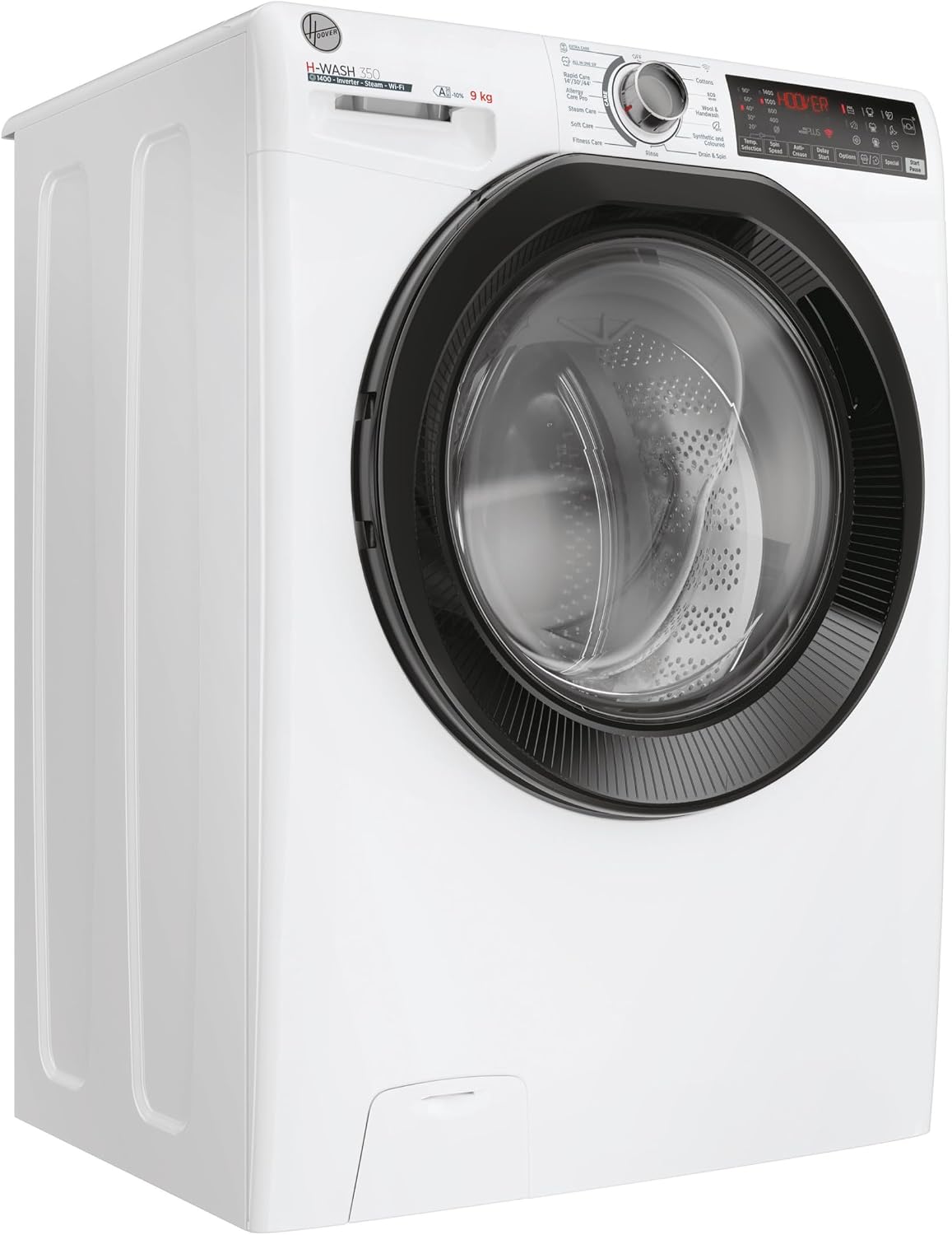 Hoover H-WASH 350 9kg Freestanding Washing Machine, 1400 RPM, A Rated, ECO-Power Inverter Motor, hOn App, 60 Programmes, Eco Doser, Power Care System, White, 60x53x85 cm - H3WPS496TAMB6-80