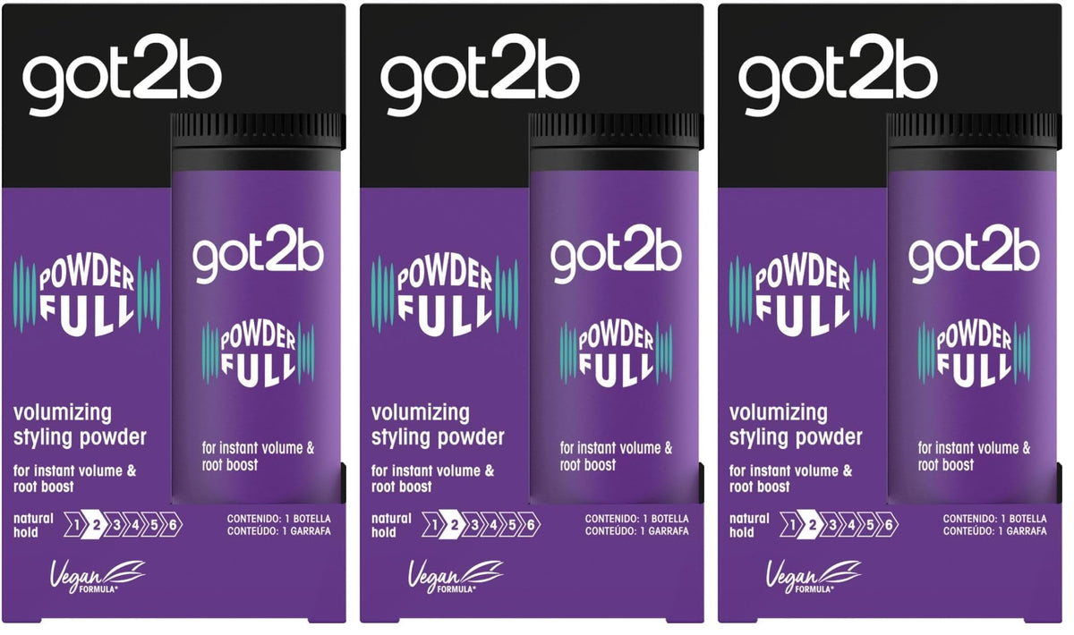 got2b POWDERful Volumising Styling Powder 10 g, Natural Hold, Powder Hair Styling, Volumising Styling Hair Powder, Instant Volume from the Roots, Vegan Formula