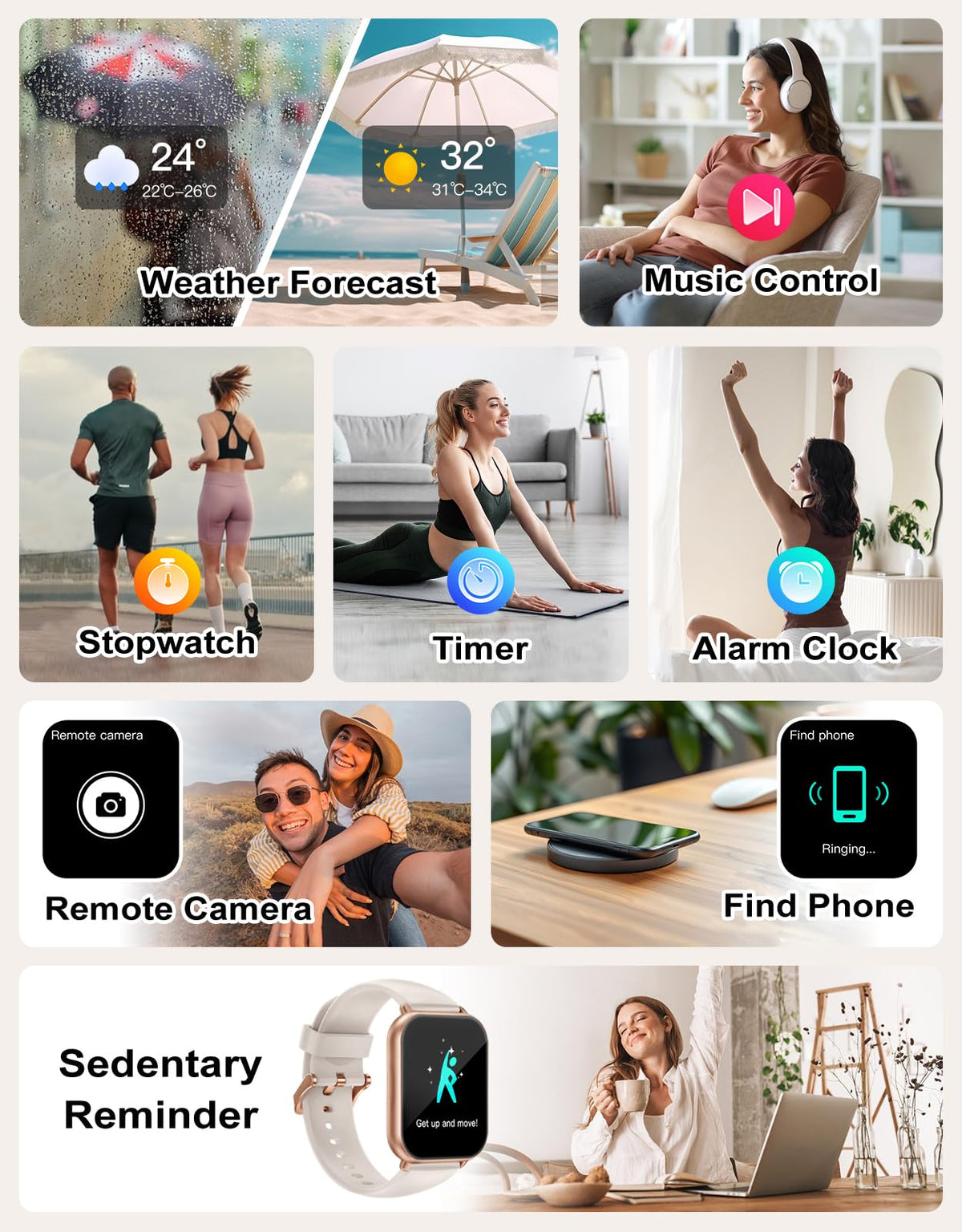 RUIMEN Smart Watch Answer Dial Call,Smart Watches for Women Men 1.85" HD Screen Fitness watch with SpO2 Heart Rate Sleep Monitor Step Counter Waterproof 100+ Sports Mode for Android iOS (2 Bands)