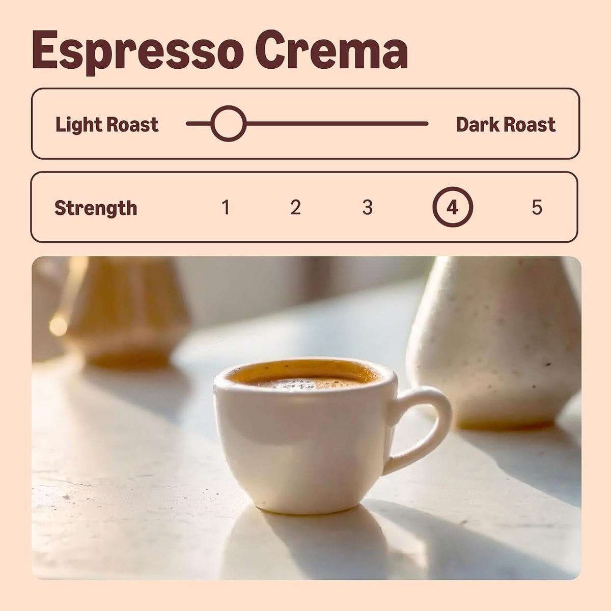 by Amazon Espresso Crema Coffee Beans, Light Roast, 1kg (2 Packs of 500g), Rainforest Alliance Certified