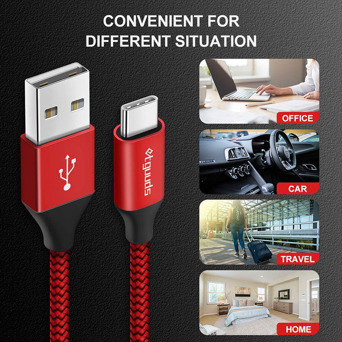 etguuds Extra-Long USB C Charger Cable 3M, USB A to USB C Cable