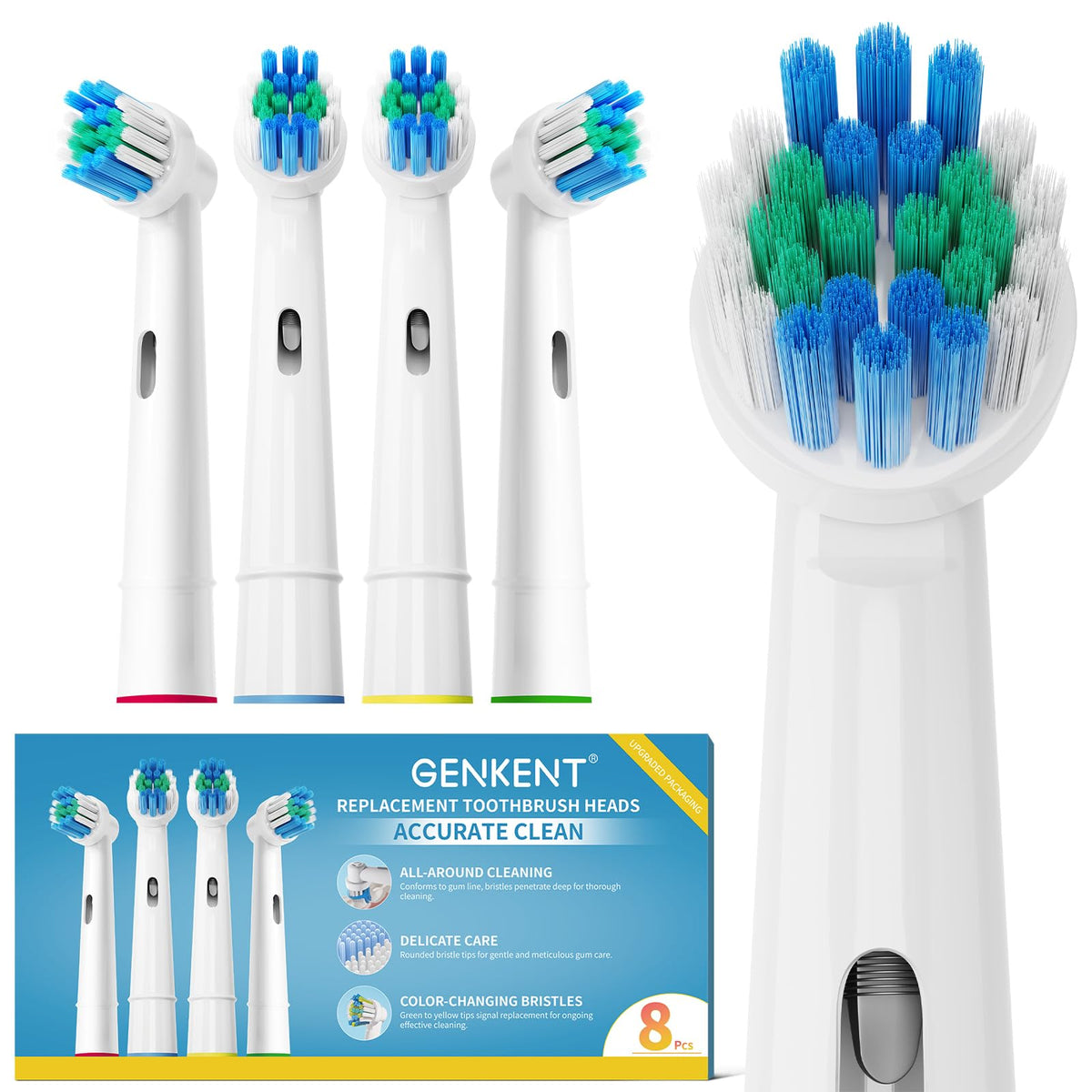 20 Pack Toothbrush Replacement Heads Black Compatible with Oral B Professional Soft Clean Electric Toothbrush Head Heads Refill Pro 500/1000/1500/3000/3757/5000/7000/7500/8000