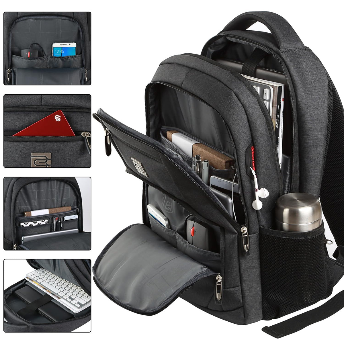 KASIBON Laptop Backpack for Men, Anti-Theft Travel Backpack Business