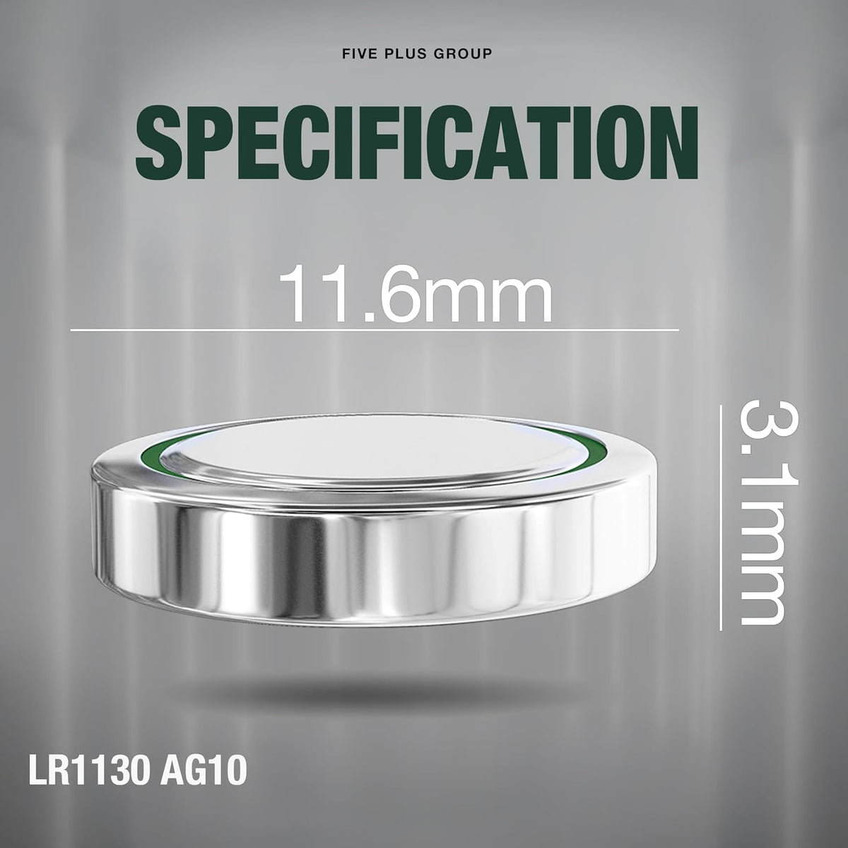 LR1130 AG10 SR1130 389 390 LR54 1.5V Button Cell Batteries (10 Pack) – Long Lasting Coin Batteries for Watches, Toys, Calculators & Small Electronics