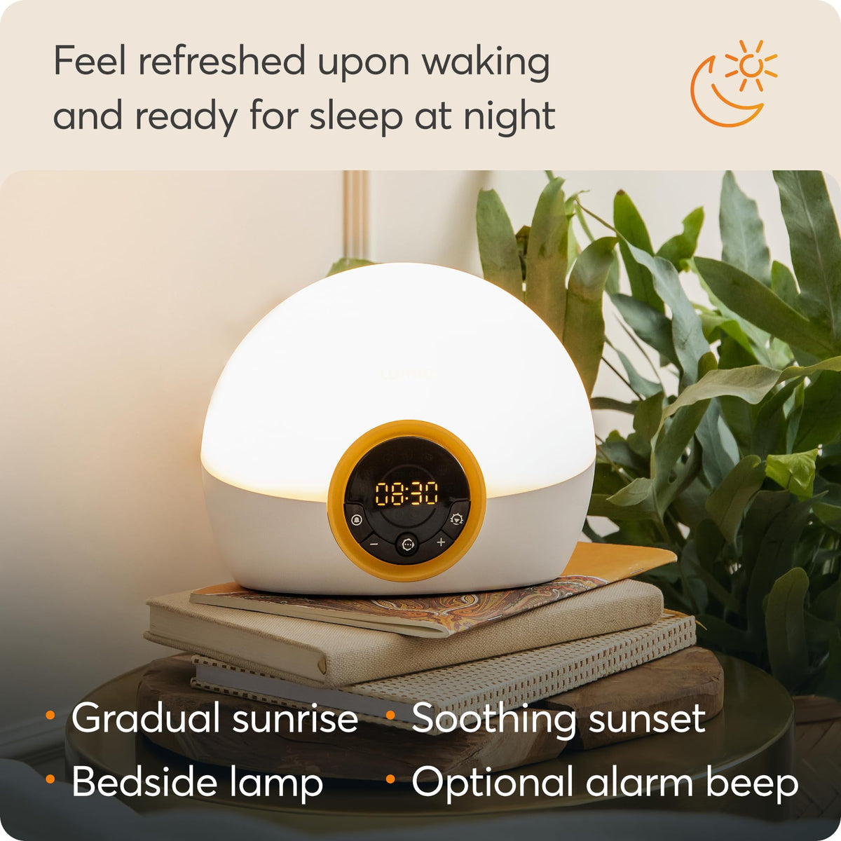 Lumie Bodyclock Spark 100 Wake-Up Light Alarm Clock, White