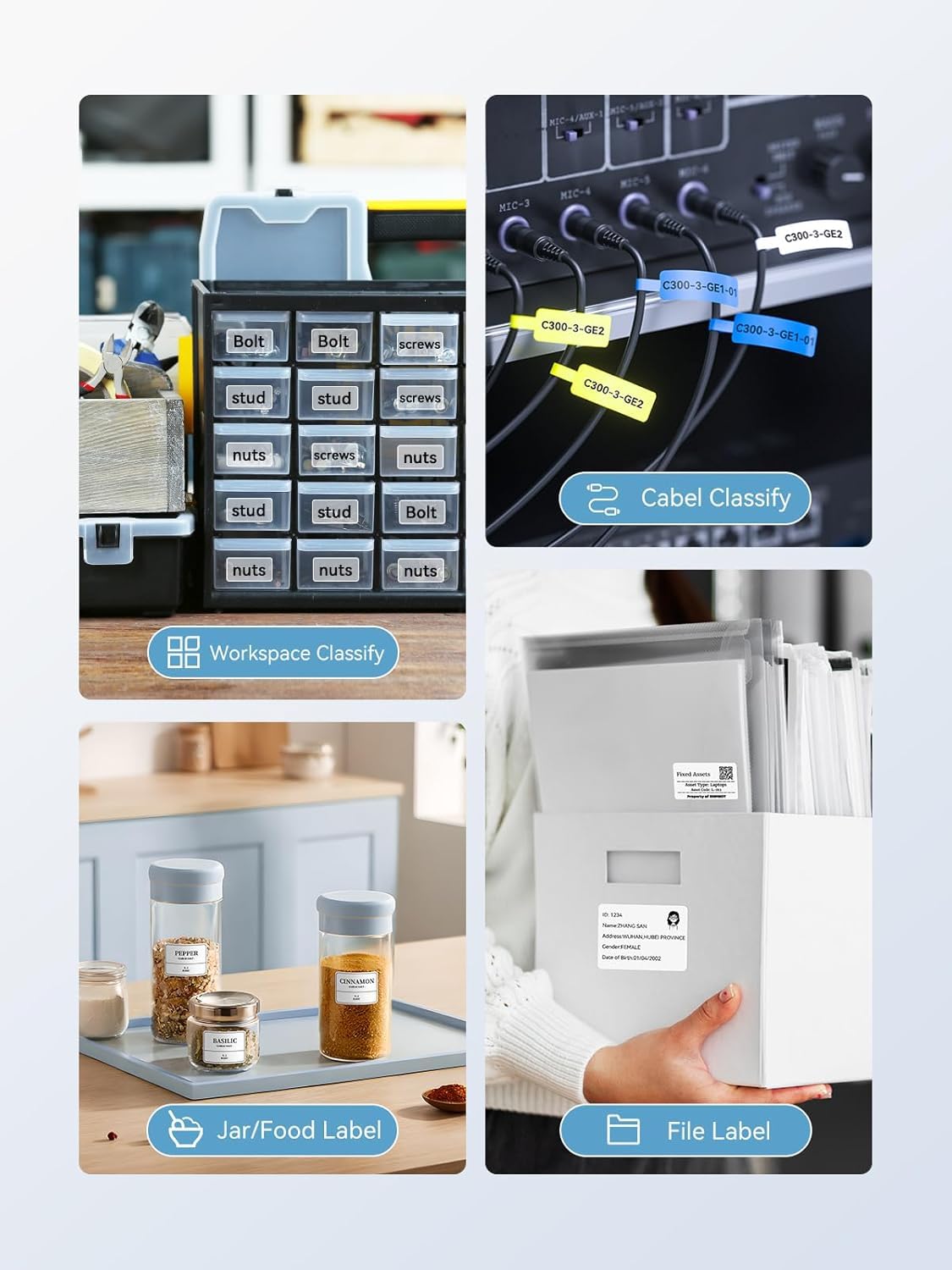 NIIMBOT B1 2-Inch Label Maker, Portable Thermal Printer for Small Business