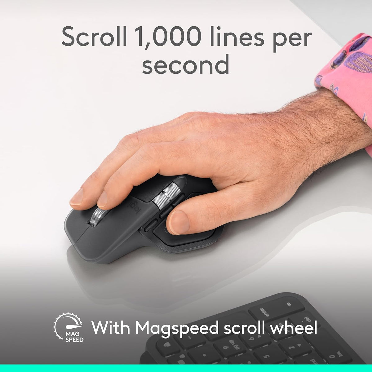 Logitech MX Master 4, Ergonomic Wireless Mouse