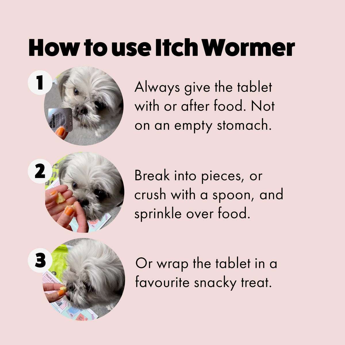 Itch Dog Wormer Tablets for Dogs 3-19kg - 4 Tablets