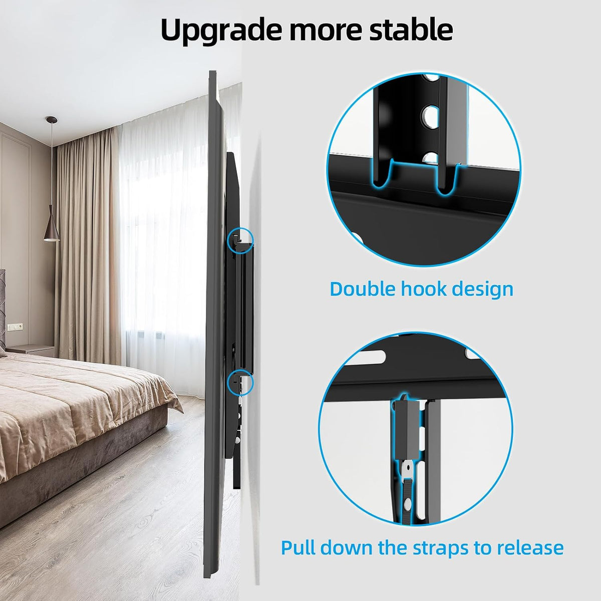 HOME VISION Heavy Duty Fixed TV Wall Bracket for 32-86 Inch Flat Screens