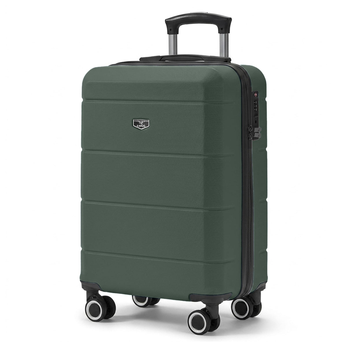 LUGG Jetset 40cm Suitcase 40x30x20cm, Ryanair Compatible Underseat Size, Hard Shell ABS, Spinner with Removable Wheels, Lightweight Travel Luggage, 1 Year Warranty