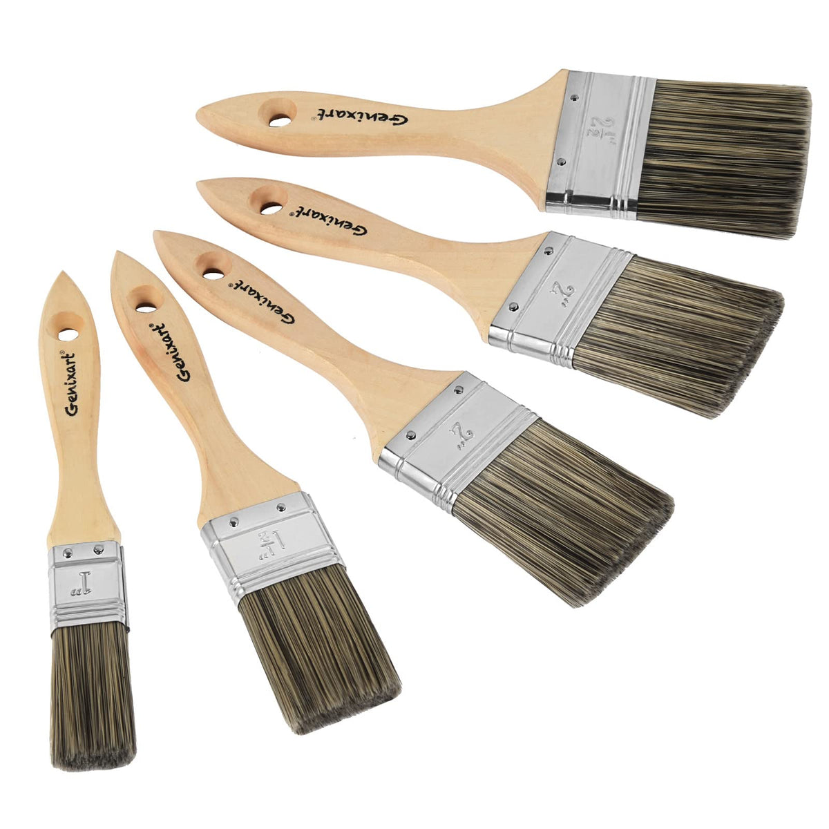 Genixart Double Thick Chip Paint Brush Set, Wood Fence Stain Brush, 3 Inch