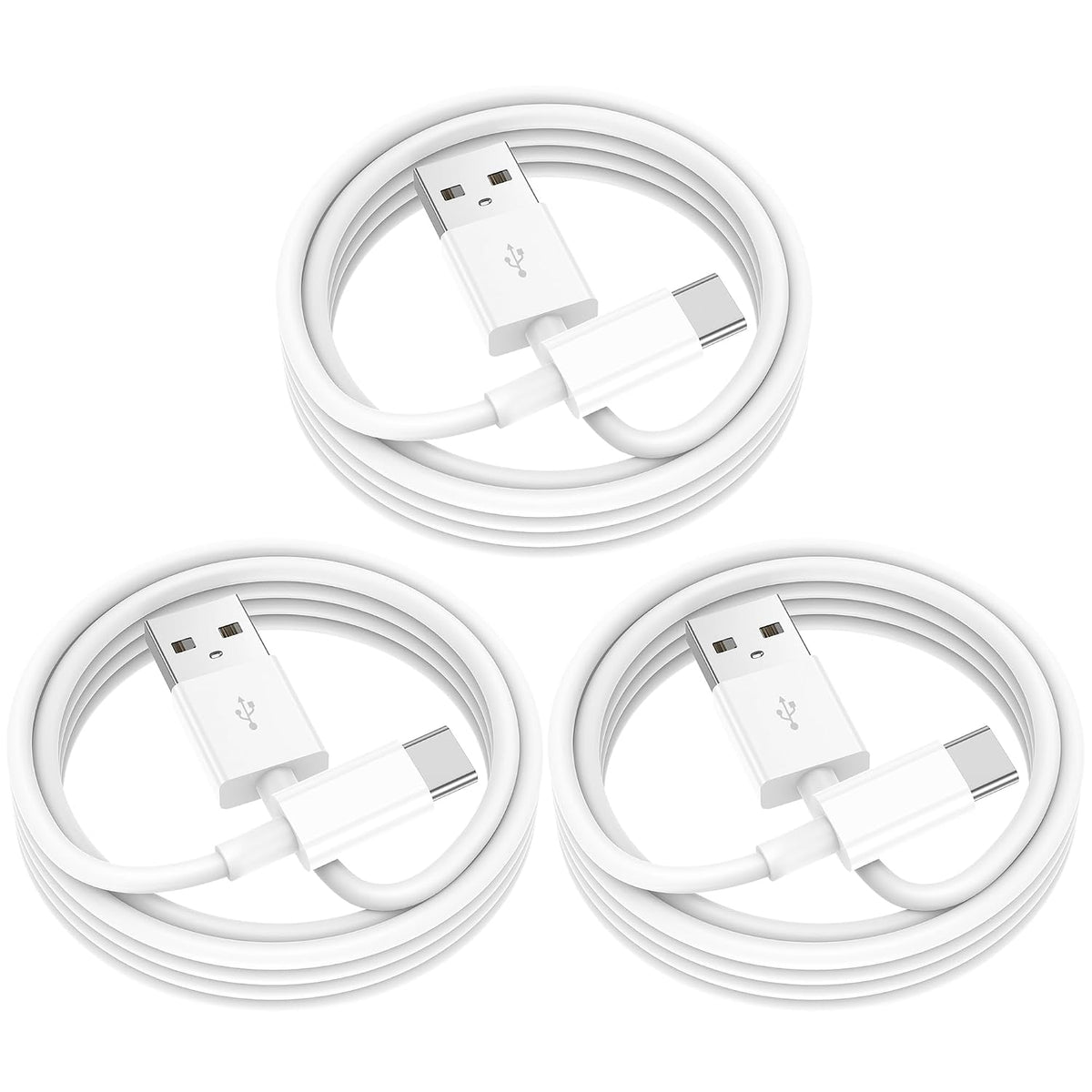 BSTOEM USB C Charger Cable, USB A to USB C Cable 3Pack 2M,Fast Type C Cable