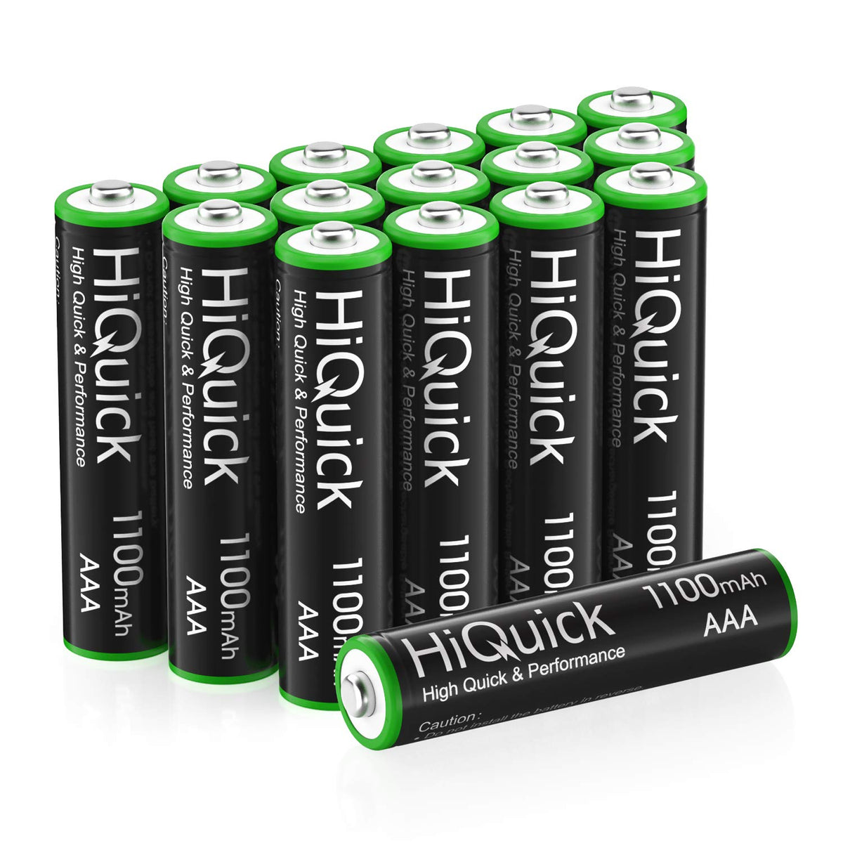 HiQuick 16 Pack AA AAA Rechargeable NiMH Batteries Set,1200 Cycles