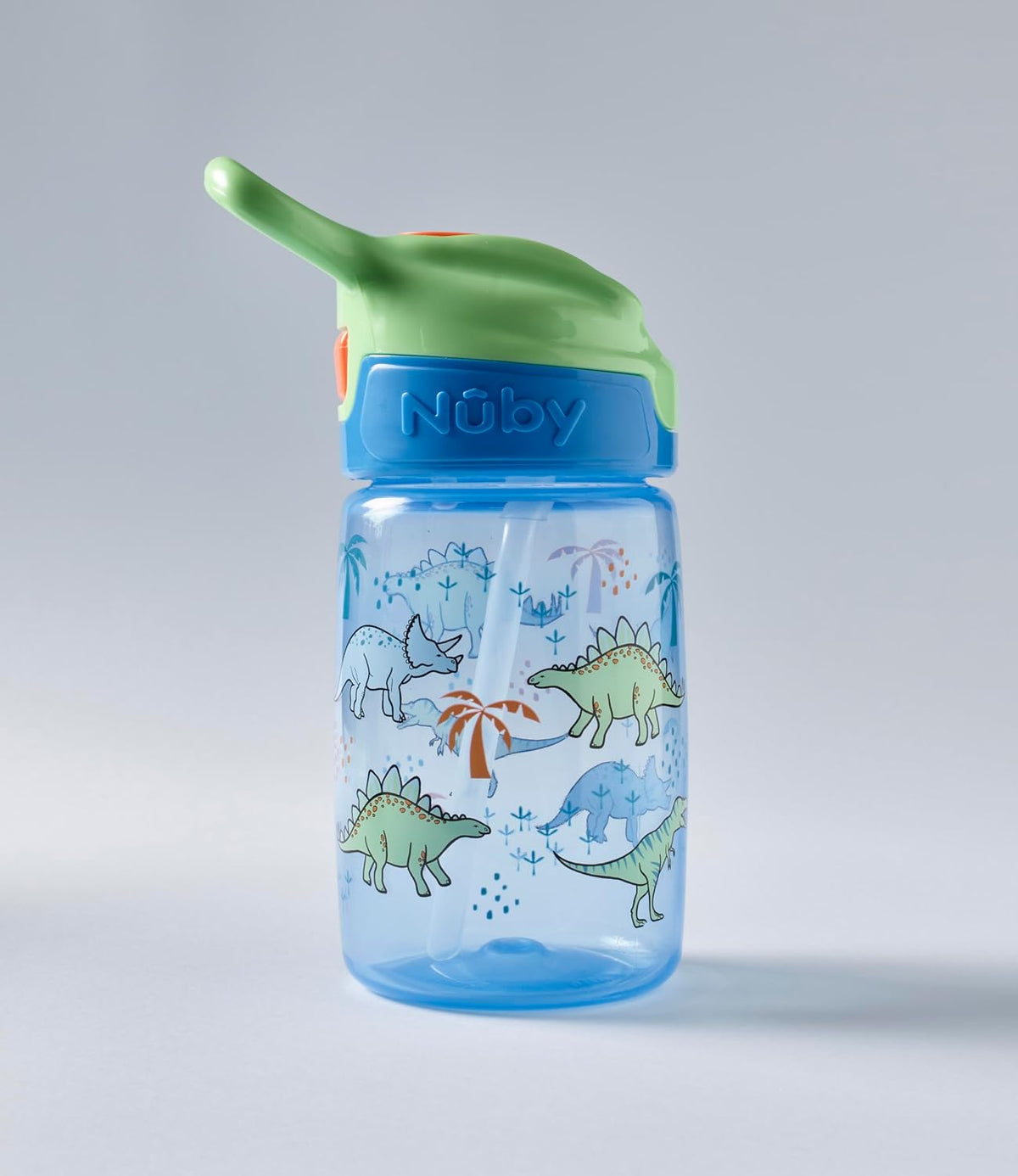 Nuby Incredible Gulp Water Bottle, 2-Pack, 360ml, 18M+, Jurassic