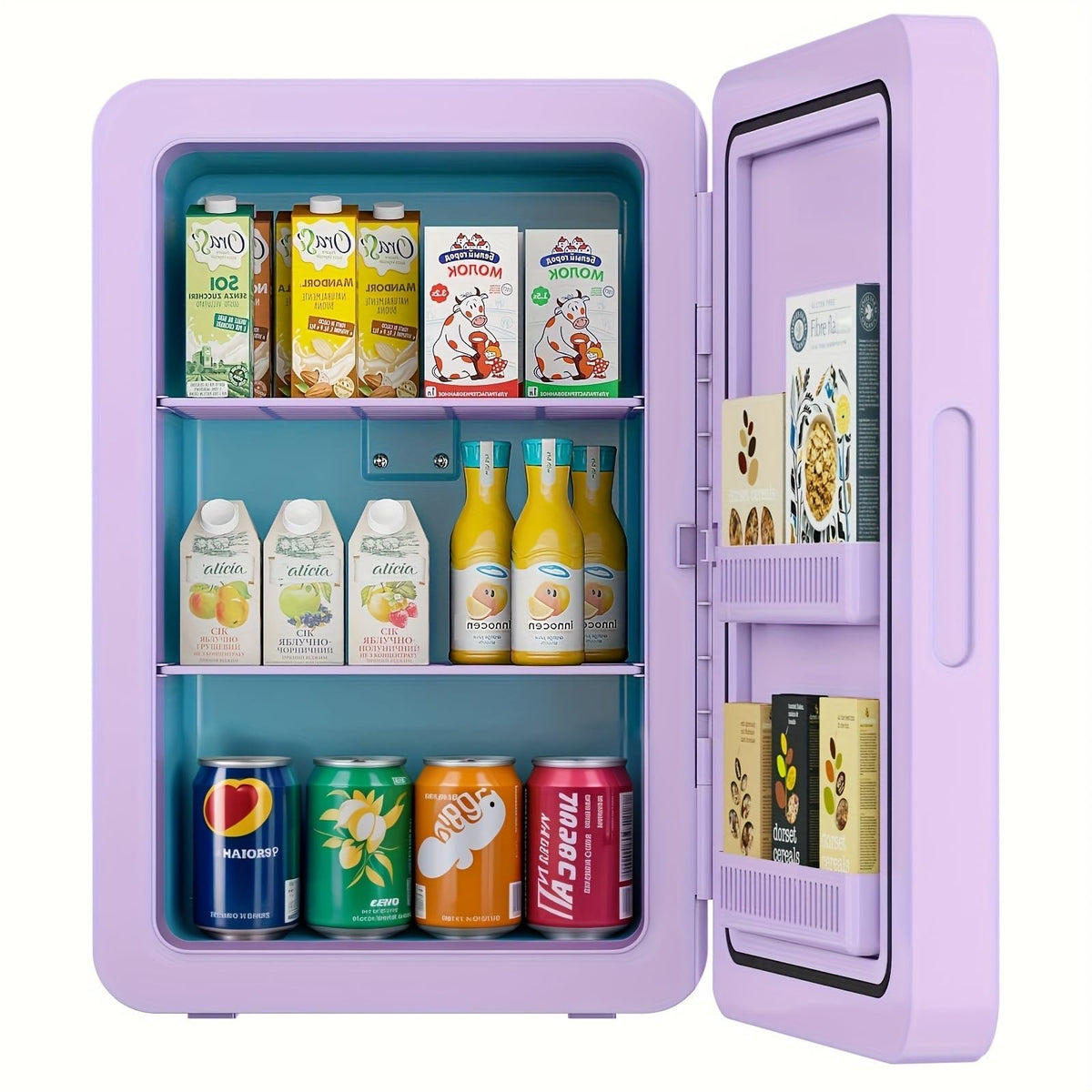 Mini Fridge 22L/30 Cans, Cooler & Warmer for Bedroom, AC & 12V DC