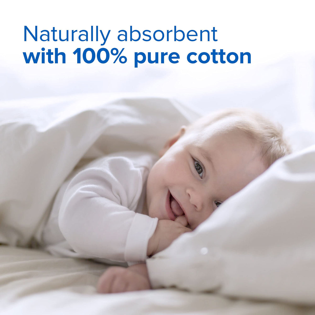 Johnson's Baby Cotton Buds (1 x Pack of 200) Soft & Gentle Ear Buds for Delicate Skin, Made of 100% Pure Cotton and Paper Sticks, Plastic-Free to Clean Around Eyes and Outer Areas
