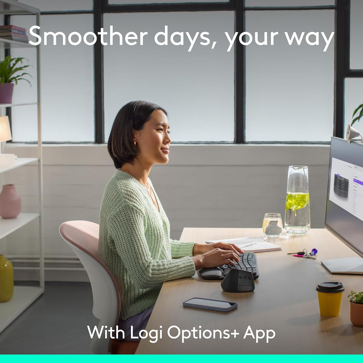 Logitech Wave Keys & Lift Vertical Mouse