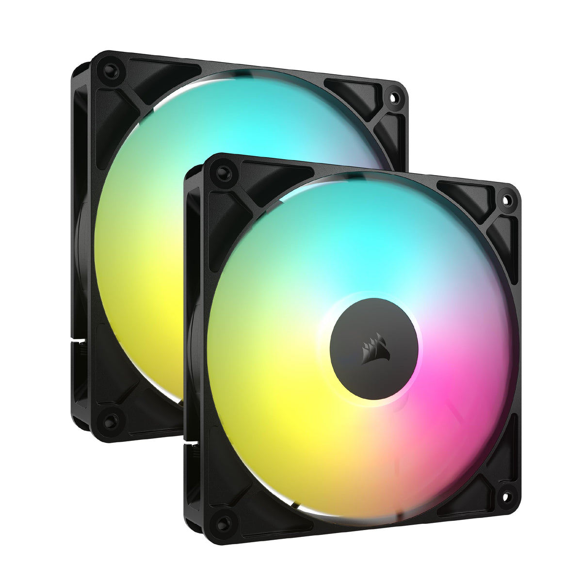 CORSAIR RS120 ARGB 120mm PWM Fans – Daisy-Chain Connection – Low-Noise – Magnetic Dome Bearing – Triple Pack – White