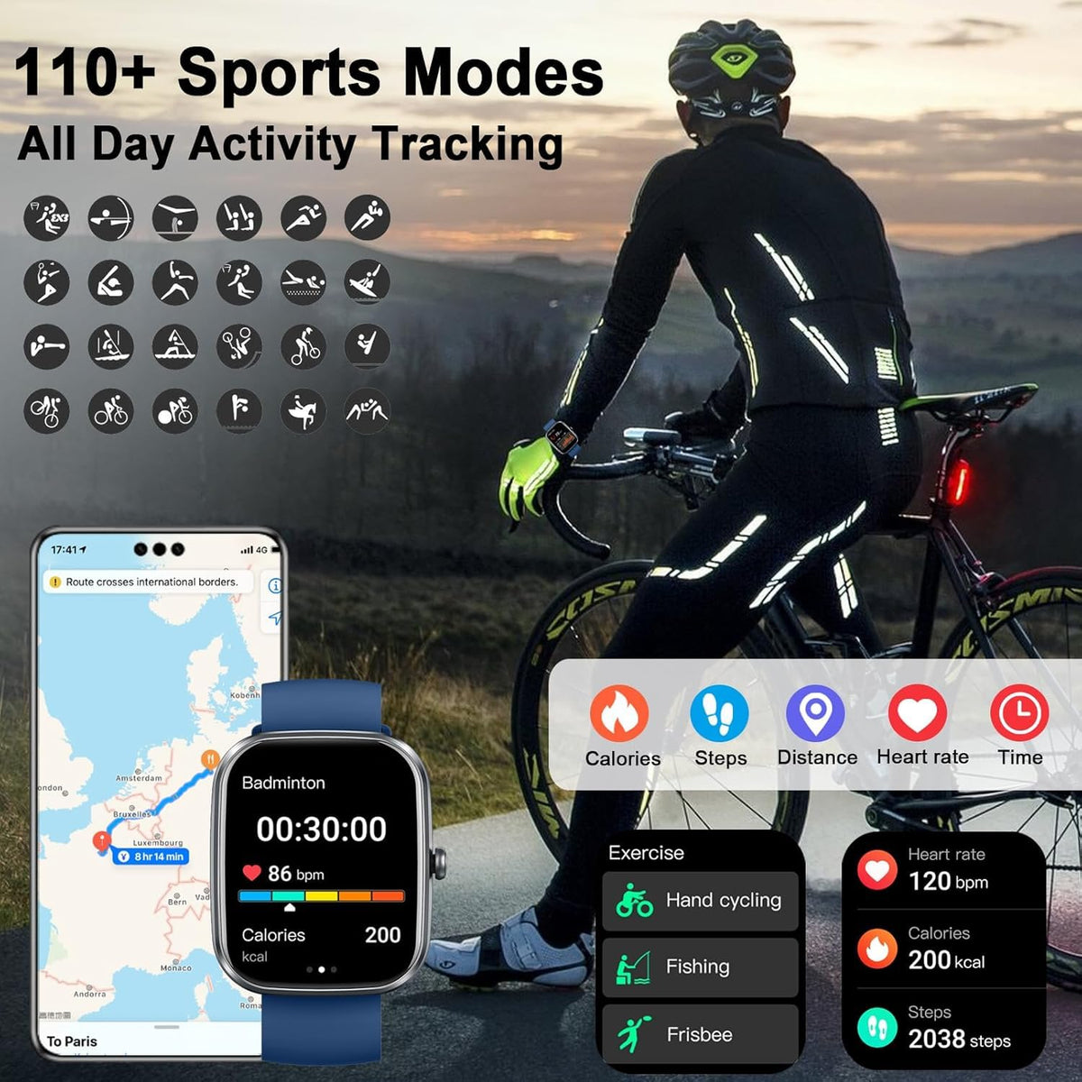 Motast Smart Watch, Fitness Tracker 1.69'' HD for Men Women, Step Counter