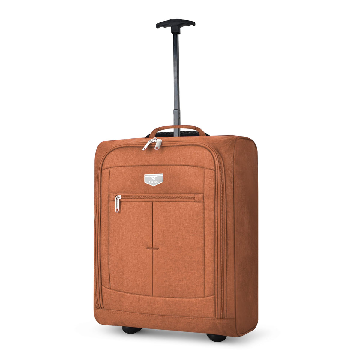 LUGG Lightweight Cabin Luggage, 600D Polyester, Solid Wheels, 45x36x20cm