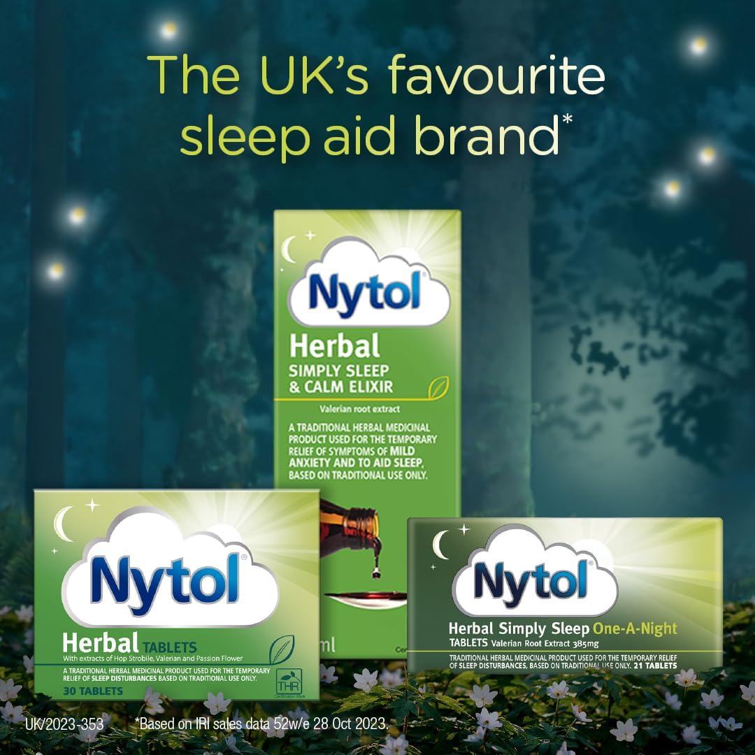 Nytol Herbal Simply Sleep One A Night Tablets - Herbal Remedy with natural active ingredients used to aid restful sleep - 21 Count (Pack of 1)