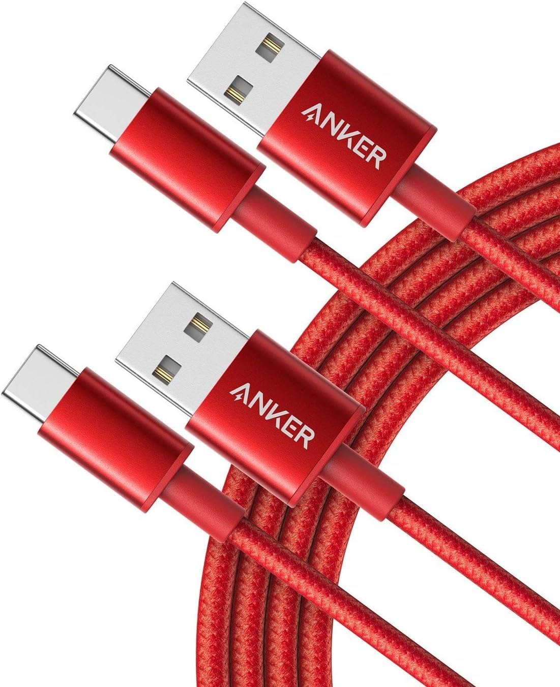 Anker USB C Charger Cable, 2-Pack 6 ft (1.8 m) USB to USB C Cable, USB A to USB C Braided Phone Charger Cable for iPhone 17/16/15, iPad Pro, Samsung Galaxy, and More(Black)