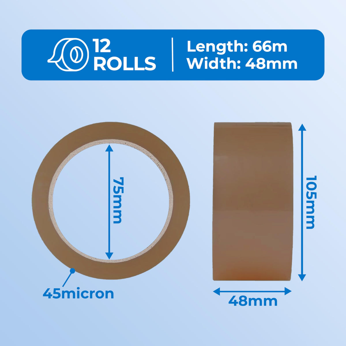 Double Dragon Extra Thick Fragile Printed Tape – 48mm wide, 66m long (Pack of 3) | Tear-Resistant, High-Tack & Long-Lasting | Ideal for Packing, Moving, Shipping, Labelling | Fits Dispensers etc