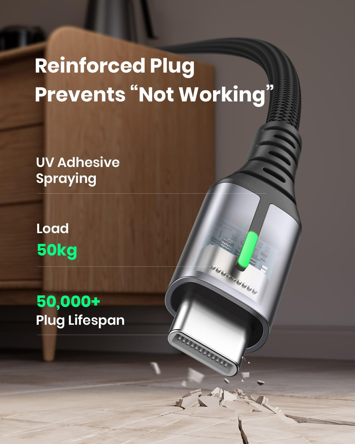 INIU USB C Charger Cable, [2m+2m+0.5m] USB A to Type C Charging Cable