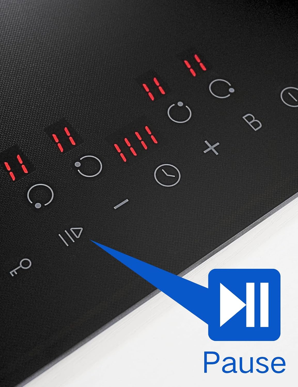 13A Plug in Induction Hob 2800W 4 Zone ILVA Glass Boost Pause ChildLock