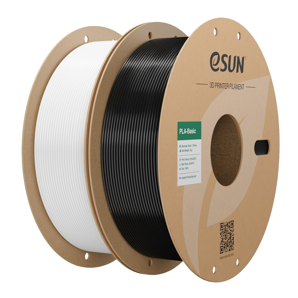 eSUN PLA Filament 1.75mm, PLA Basic Dimensional Accuracy +/- 0.05mm, 1KG Spool (2.2 LBS) Speedy Filament for 3D Printers,Black