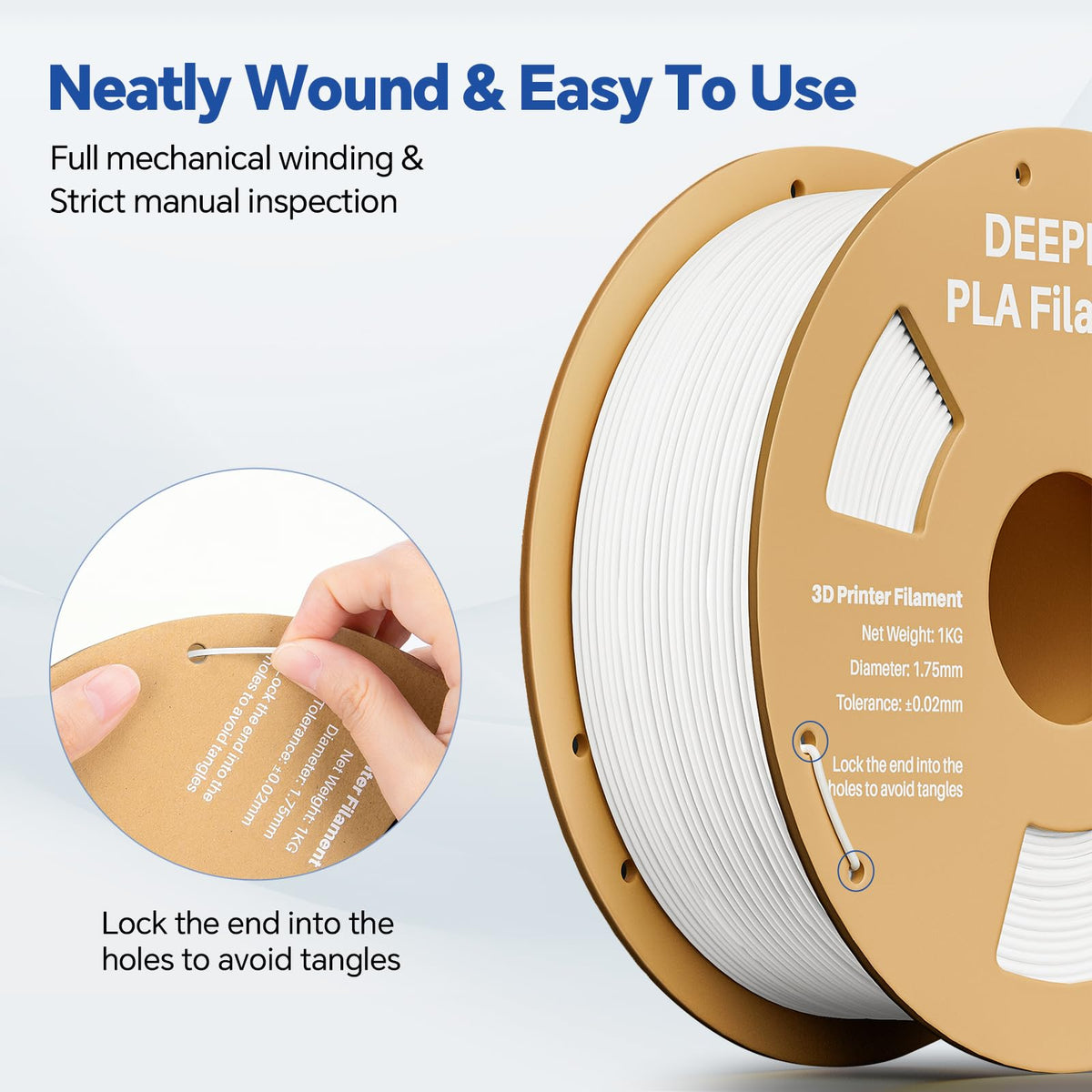 DEEPLEE PLA Filament 1.75mm White 1kg
