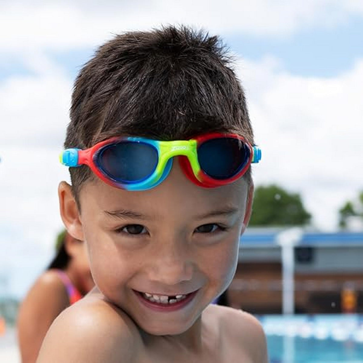 Zoggs Super Seal Kids Swimming Goggles, UV Protection, Quick Adjust Split Yoke Comfort Strap, Fog Free Clear Swim Goggle Lenses, Ages 6-14