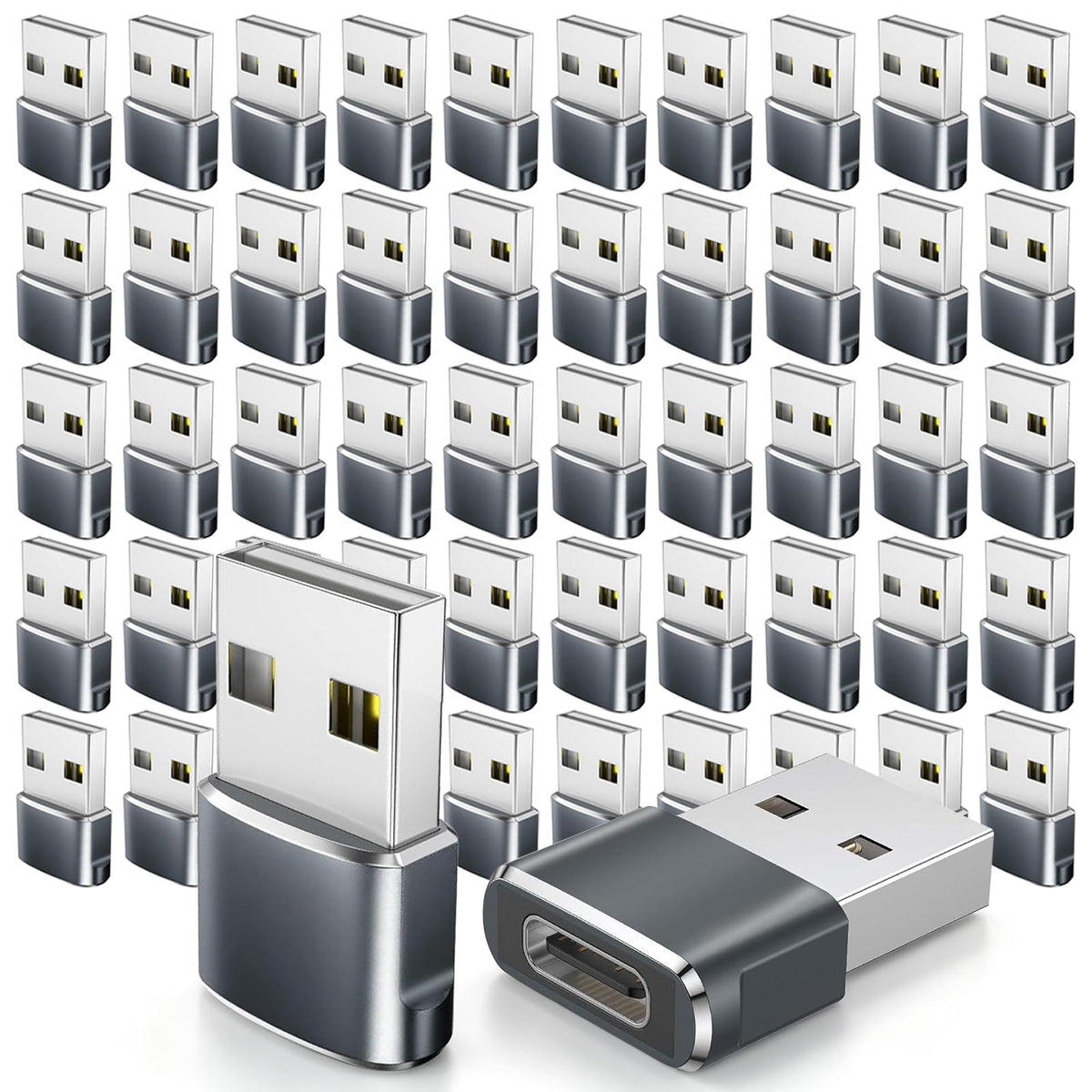 USB C to USB Adaptor, USB to USB C Adapter 3-Pack Charger Cable Converter