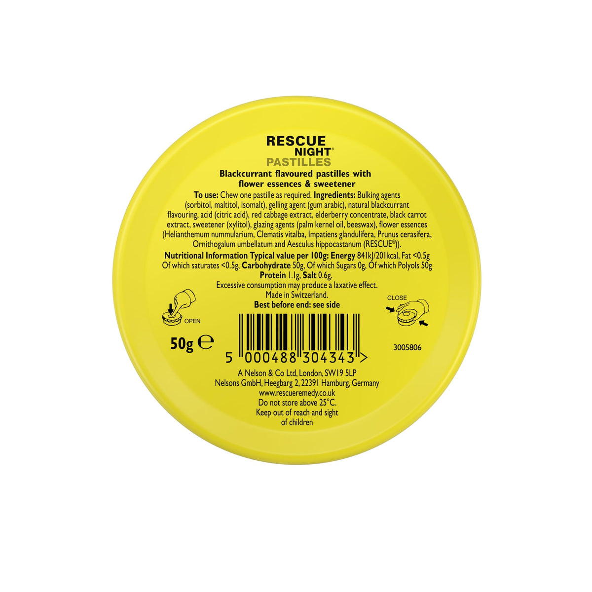 Rescue Remedy Pastilles | Orange & Elderflower Flavoured | Daily Support for Stressful Moments | Bach Original Flower Essences | Chewable Pastilles | 50g Travel Tin