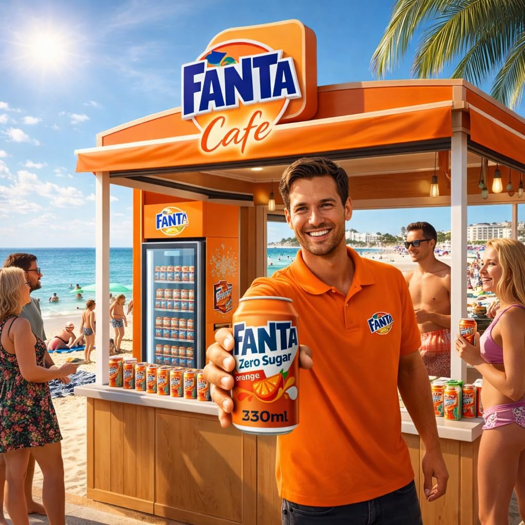 Fanta Fruit Twist Soft Drink Cans, 8 x 330 mL