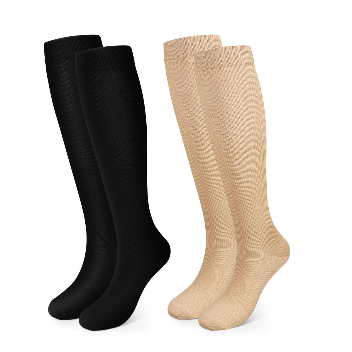 Compression Socks, (2/4/6/7 Pairs) for Men & Women 15-20 mmHg is Best for Athletics, Running, Flight Travel, Support