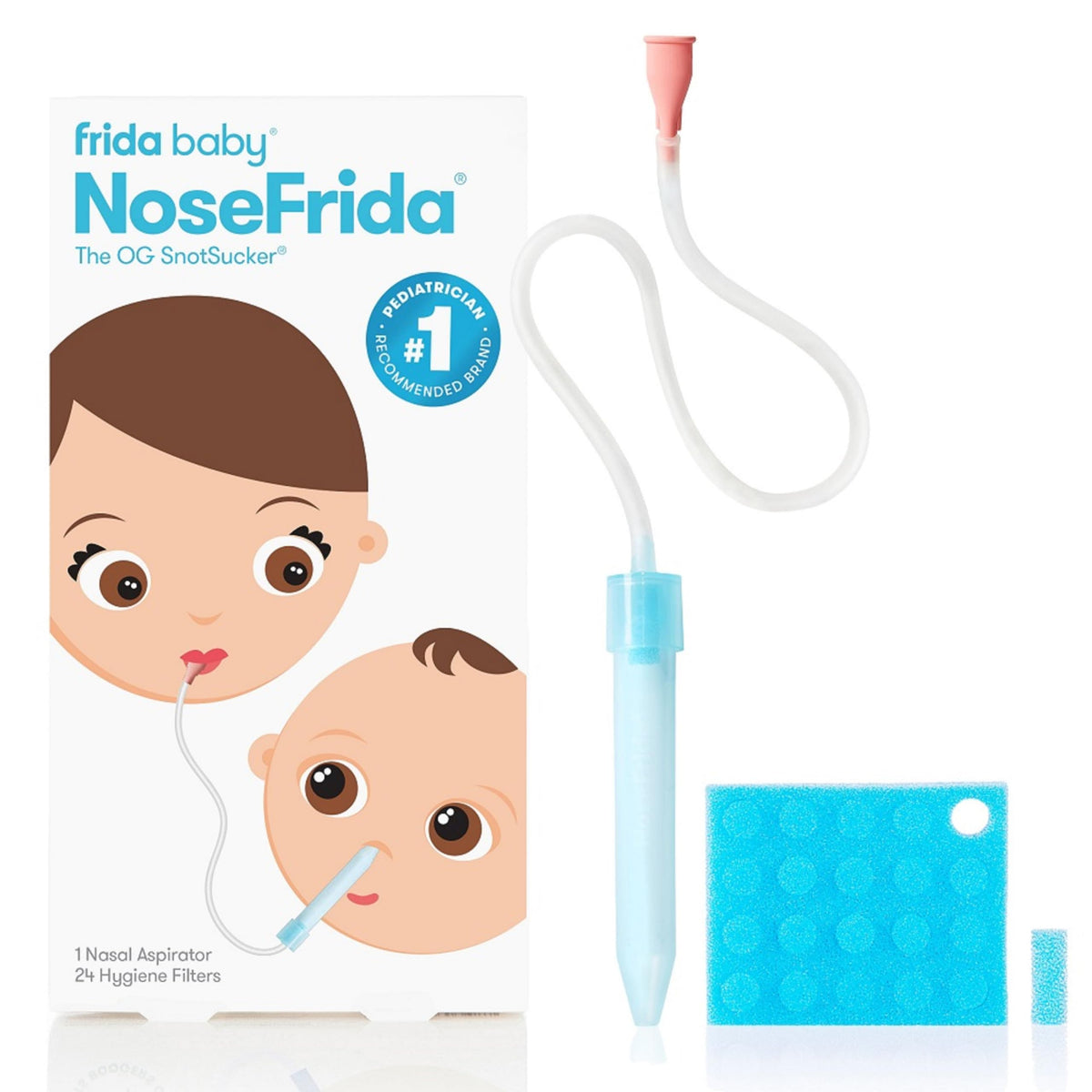 Frida Baby NoseFrida Snot Sucker Nasal Aspirator for Baby, with 4 Filters