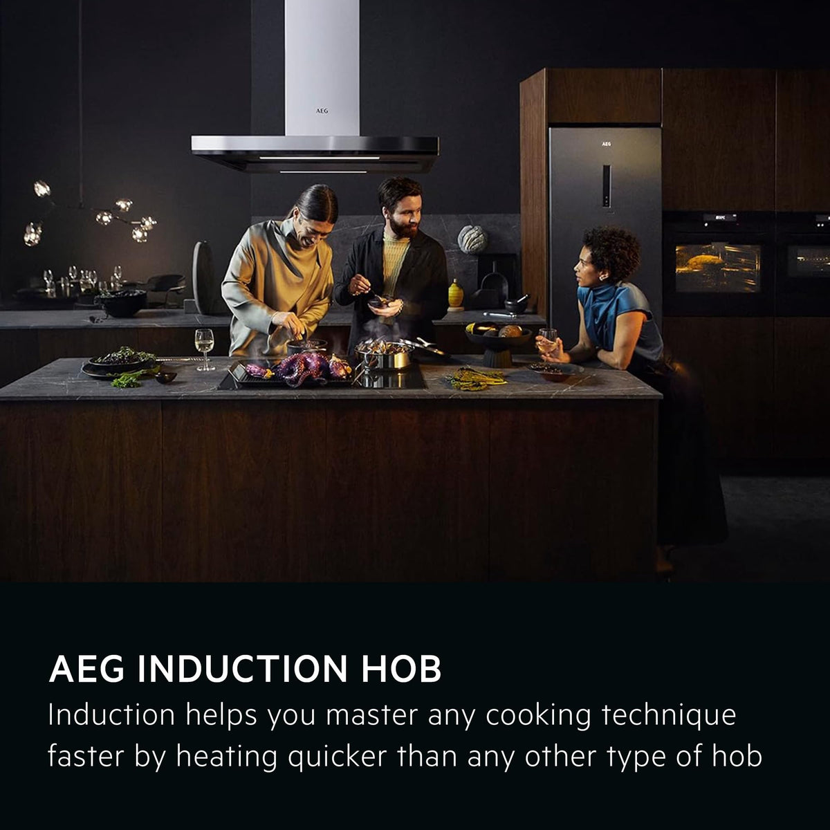 AEG Induction Hob IKB64401FB, 59 cm, 4 Zones