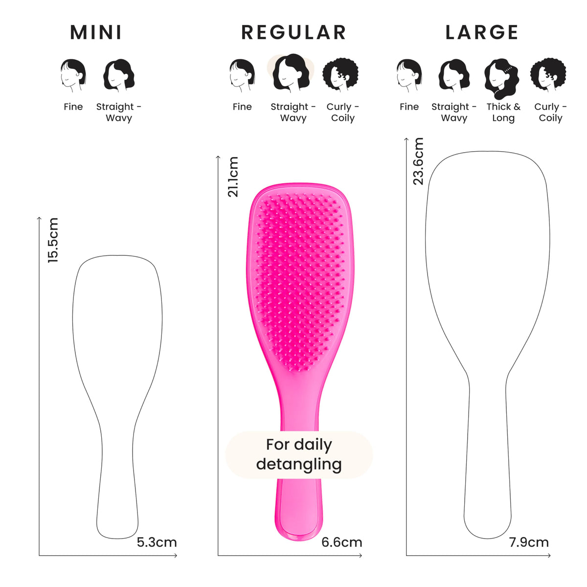 Tangle Teezer The Ultimate Detangler Straight to Curly Hairbrush