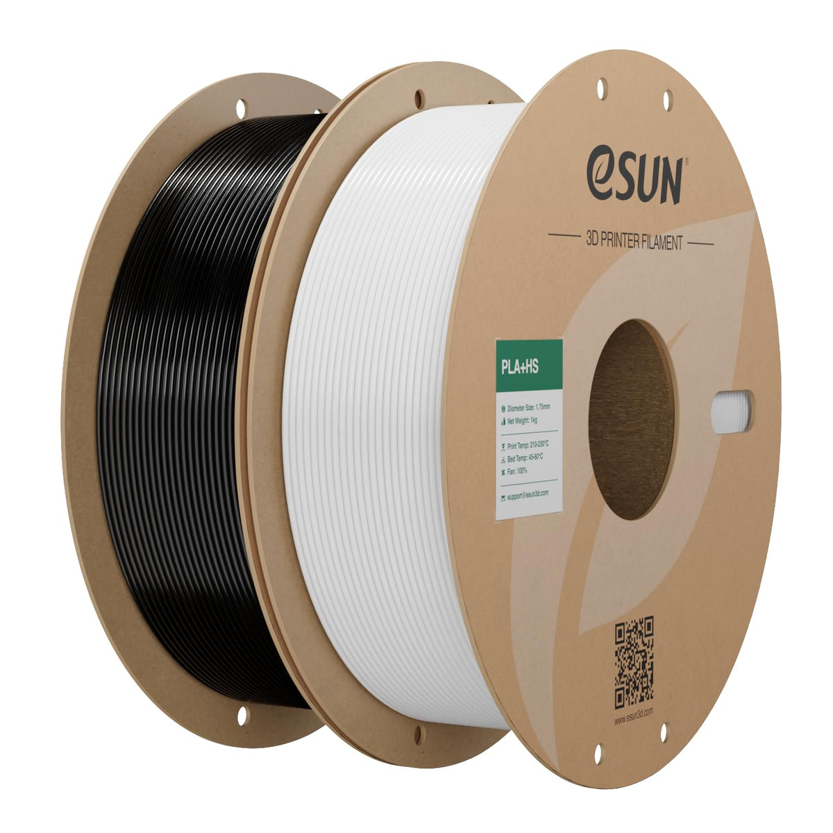 eSUN PLA+ Filament 1KG, PLA+HS High Speed 3D Printer Filament, Cold White