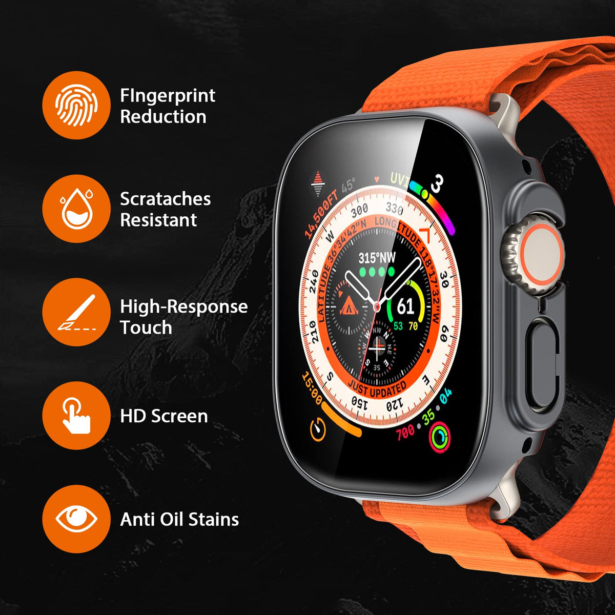 LK 6 Pack for Apple Watch Series 12/11/10 42mm Screen Protector